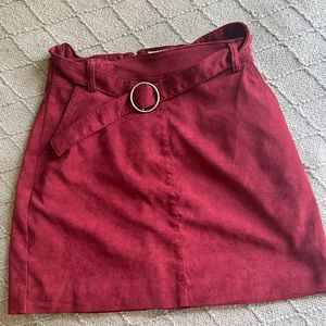 Hollister Burgundy Miniskirt